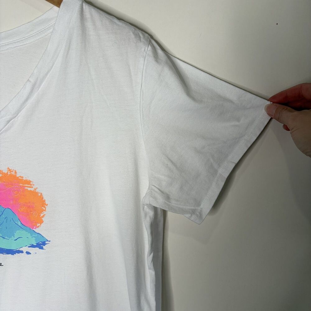 Fresh Produce T-Shirt Boulder Colorado White V-Neck Top Cotton Women XL - Picture 2 of 8